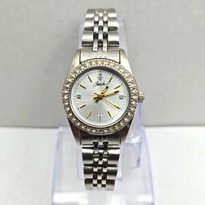 Womens Precision By Gruen Cherish Silver Tone Quartz Watch New Battery